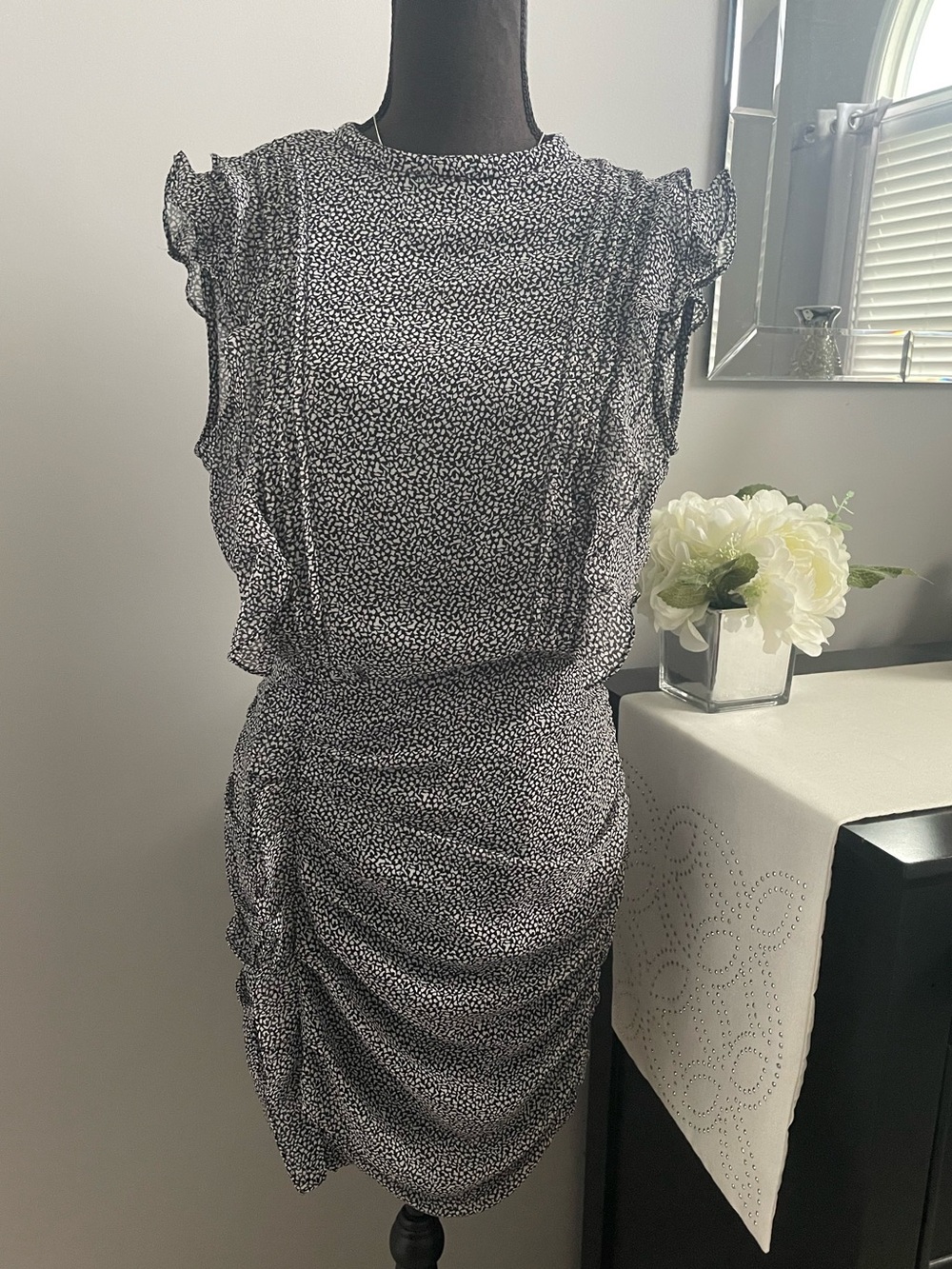 Express Black and White Dress